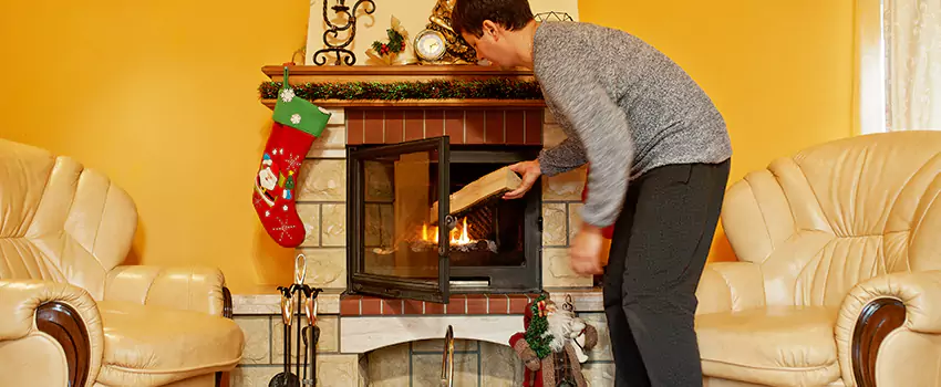 Rusted Metal Fireplace Restoration in Monterey, California